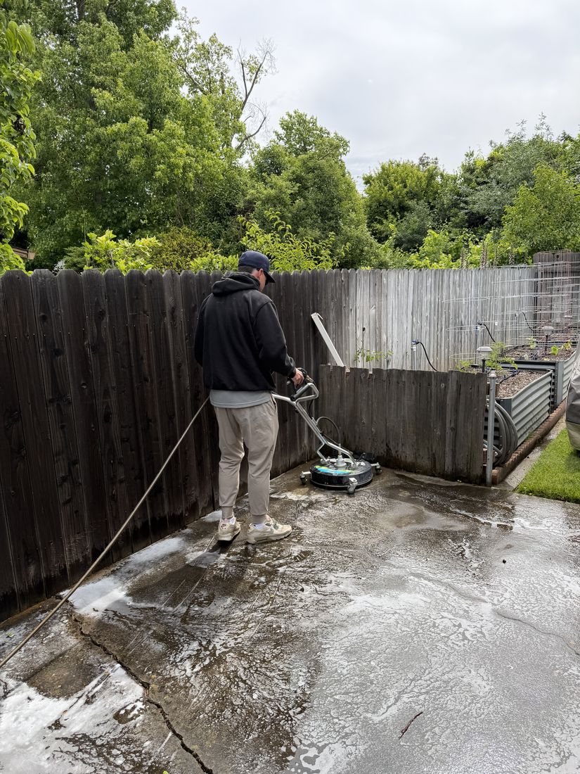 Recent pressure washing job