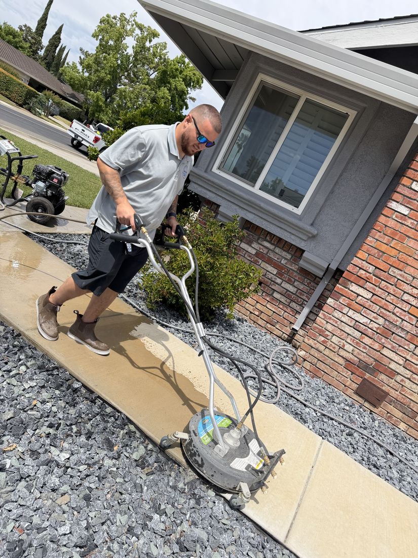 Recent pressure washing job